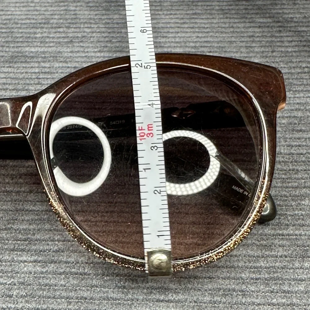 Fossil FOS 2074/S Brown Cat Eye Y2K Sunglasses 7HHFF 54-19-140 Gradient Lens